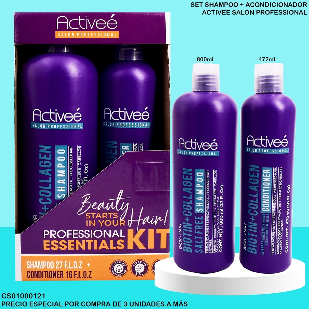 KIT SHAMPOO(27OZ)+ACOND ACTIVEÉ(16OZ) BIOT-COLL 40093B/KI1021-001