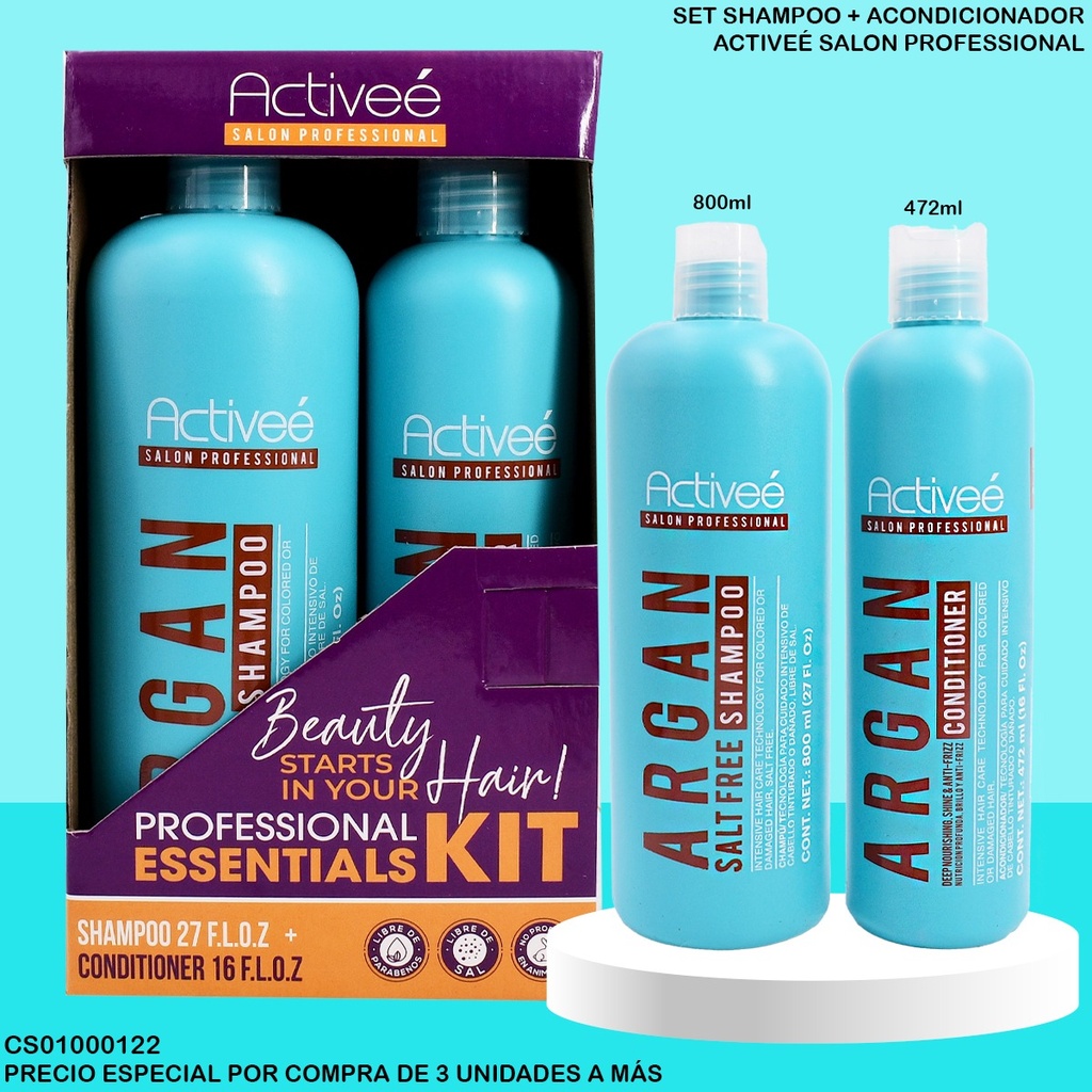 KIT SHAMPOO(27OZ)+ACOND ACTIVEÉ(16OZ) ARGAN 40093A/KI1021-001