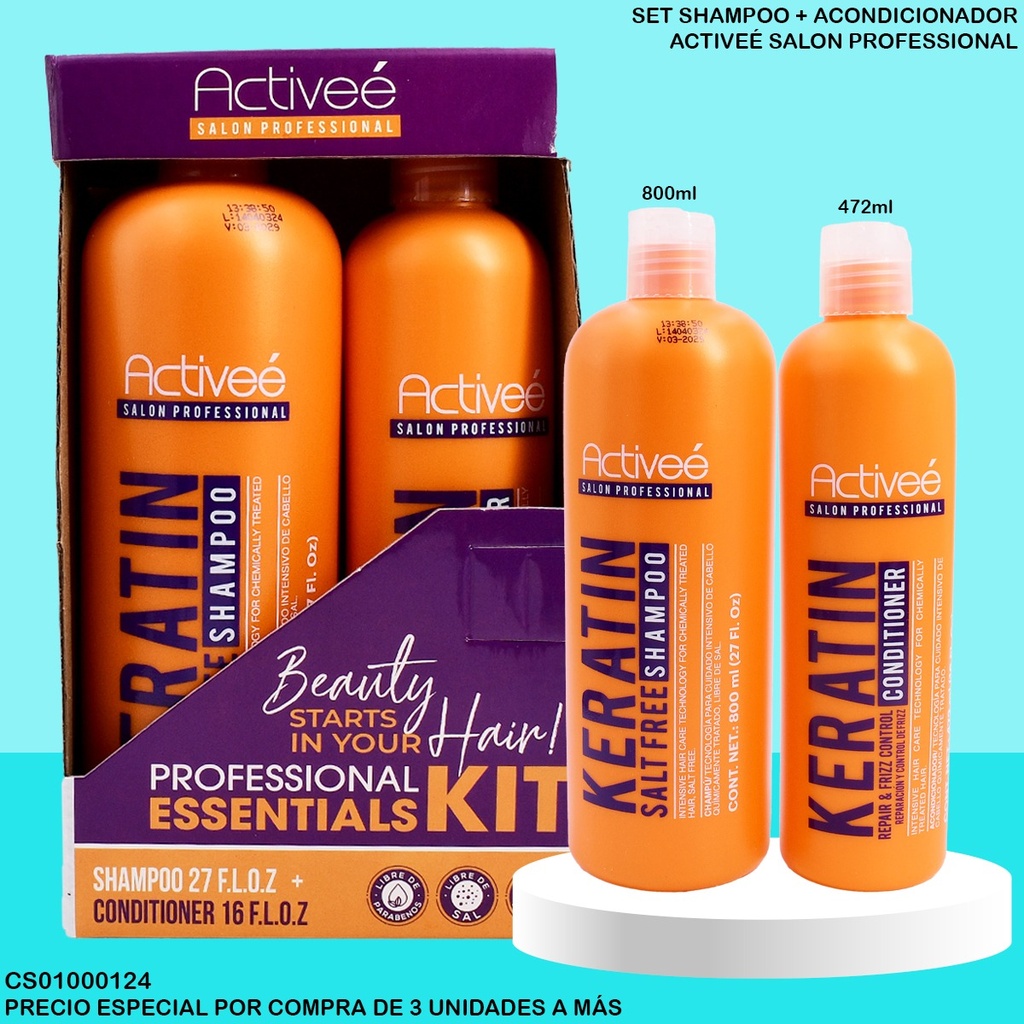 KIT SHAMPOO(27OZ)+ACOND ACTIVEÉ(16OZ) KERATIN 40093KE/KI1021-001