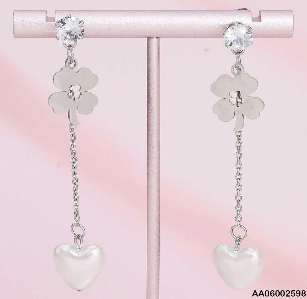 ARETE PLAT. ZIRC/FLOR/ CADENITA CORAZON COLGANTE 0746802-W163