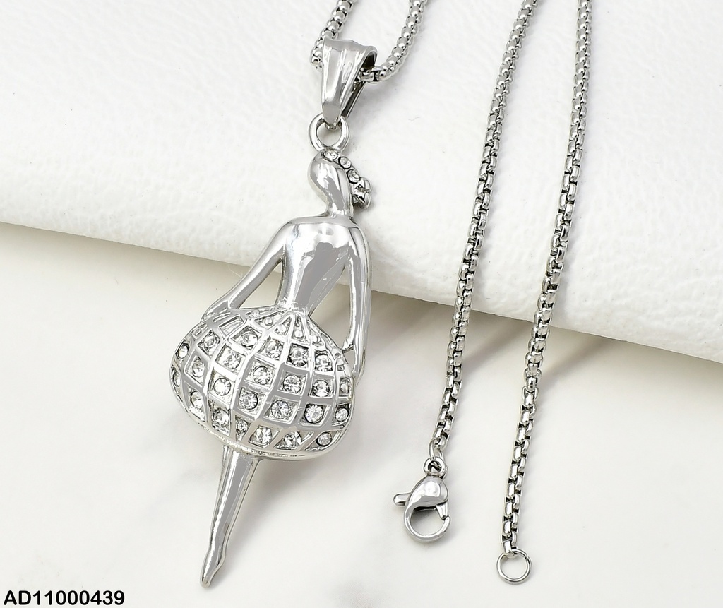 DIJE PLAT. BAILARINA FALDA ZIRC.VD080684-106T