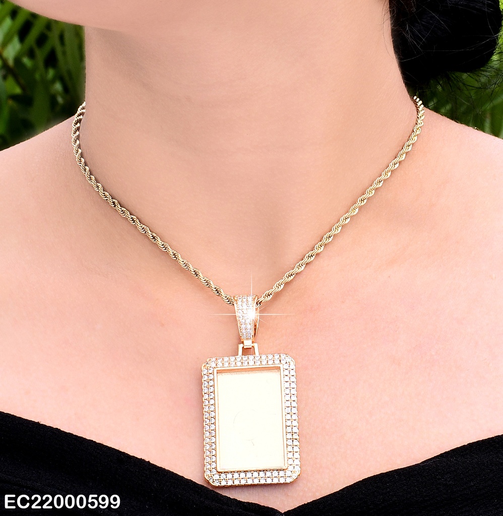 CADENA CAMISERO C/RELICARIO RECTANGULAR CE042-10