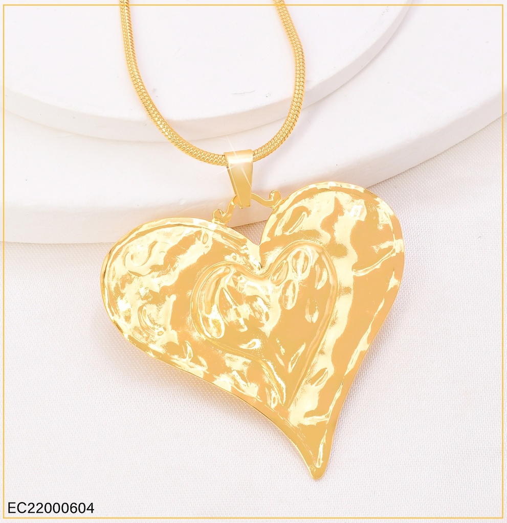 CADENA COLA RATON DIJE CORAZÓN IRREG CA348-45