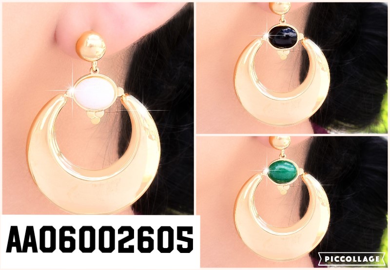 ARETES PELOTA C/RD.HUECO-OVALO COL.SURT.EA506-45