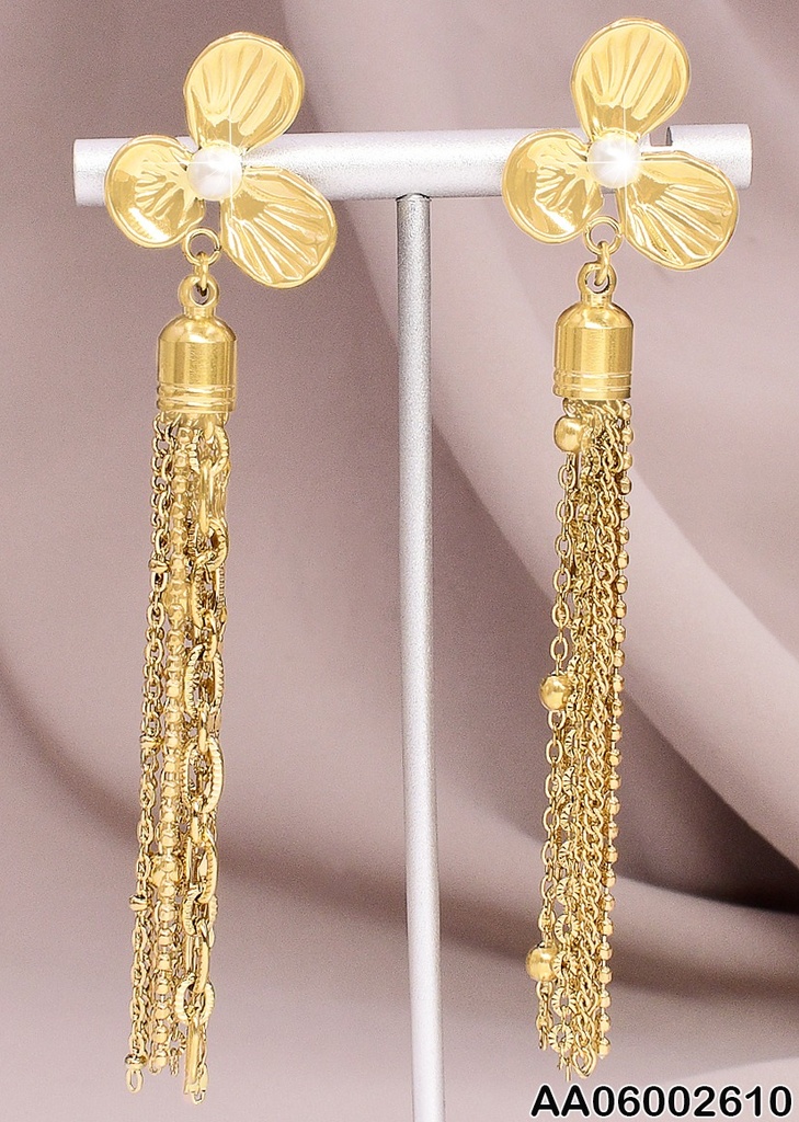 ARETES FLOR 3 PET.BORLA COLGANTE EA556-131