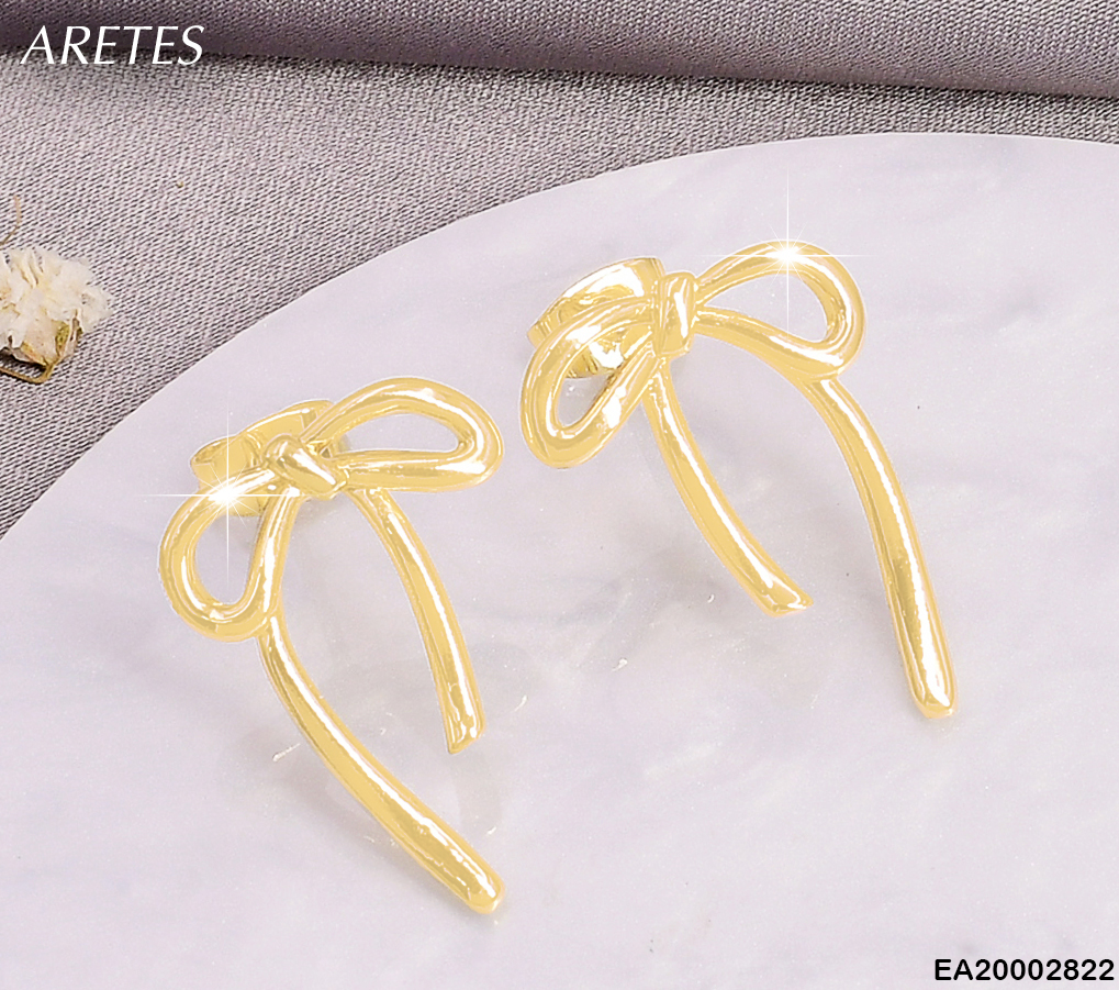 ARETES DOR LAZO OREJAS CAIDAS  CINTAS  LARGA/PEQ  EE786-9