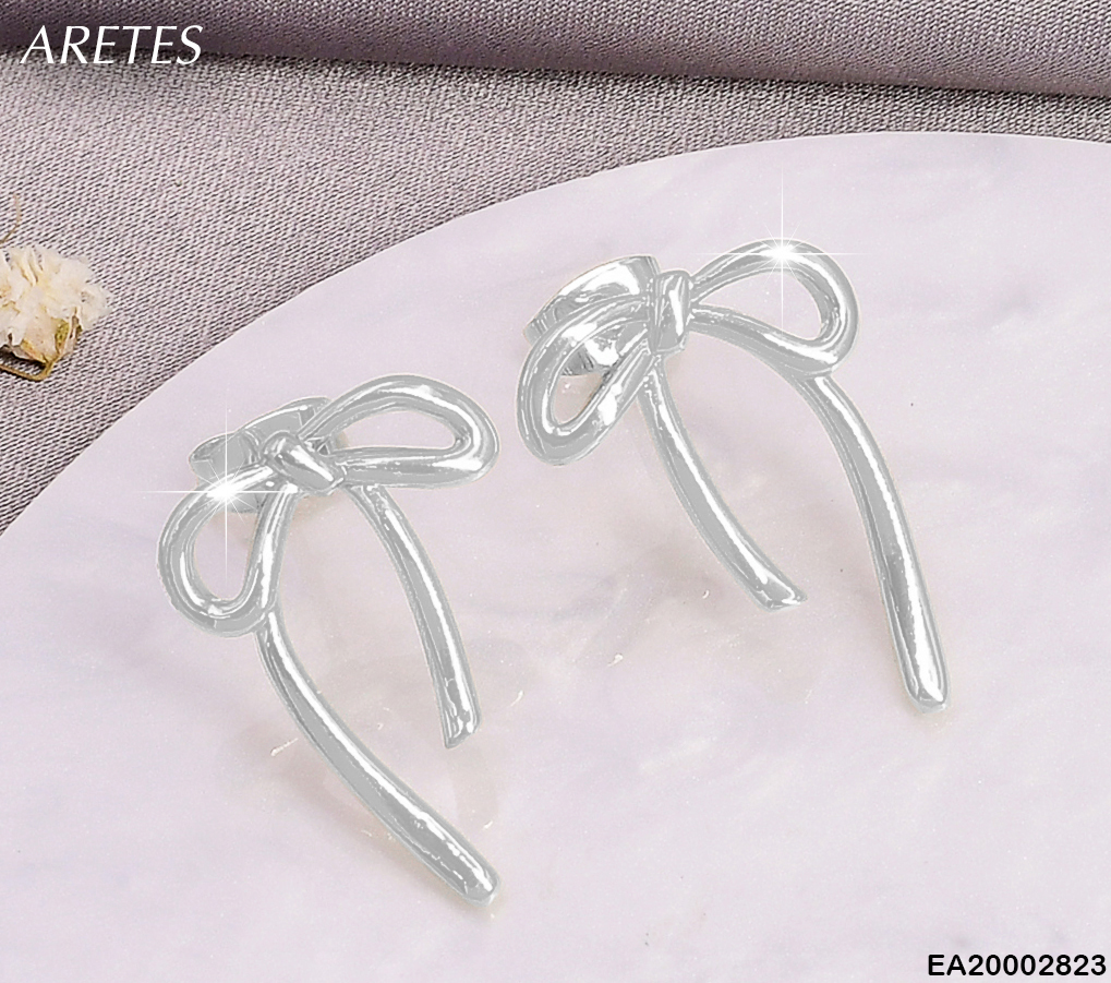 ARETES PLAT LAZO OREJAS CAIDAS  CINTAS  LARGA/PEQ  EE787-9