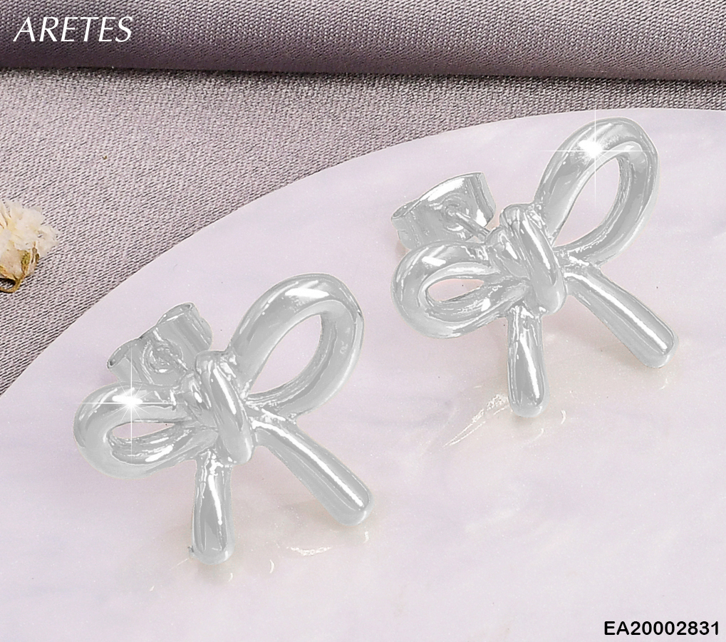 ARETES PLAT LAZO GRUESO OREJAS IREEGULAR EE799-9