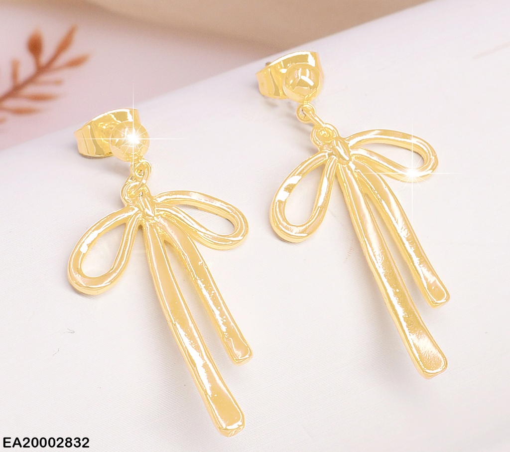 ARETES LAZOS ALARGADOS ESTILO TELA EE800-9