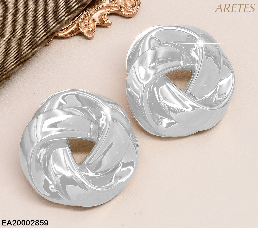 ARETES PLAT. CIRCULOS ENTRELAZADOS GR. EE852-9 (NPE2025)