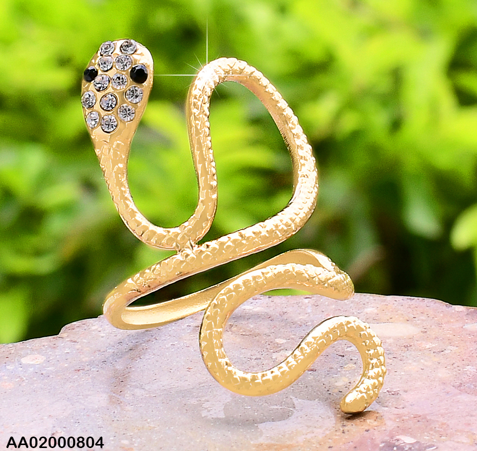 ANILLO SERPIENTE. CABEZA ZIRCONIAS RA128-131