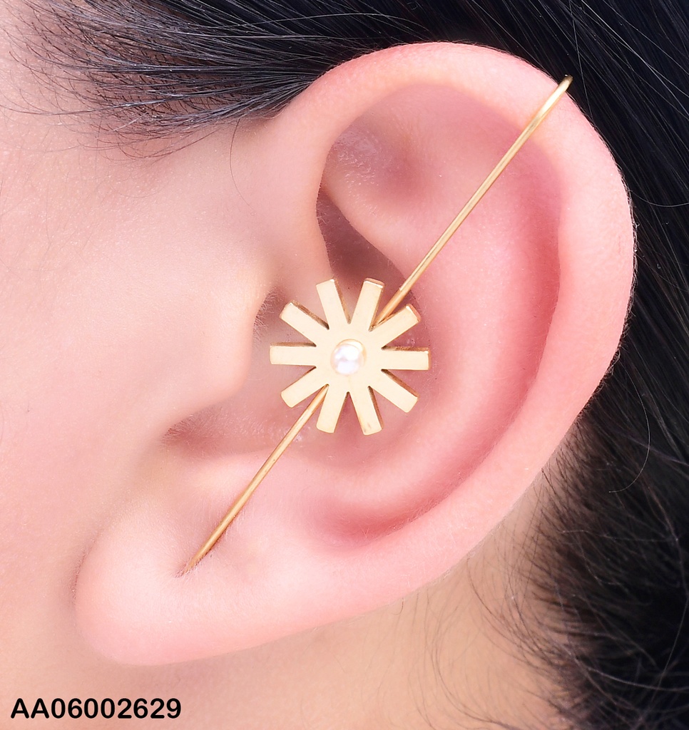 ARETE CAMALEÓN RECTO C/FLOR CENTRO PERLITA A3065