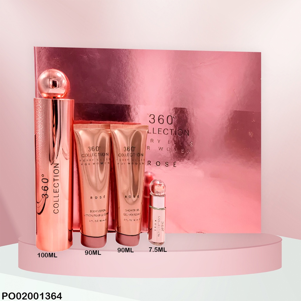 ESTUCHE ROSE PERRY ELLIS 360 COLLECTION WOMEN 4PCS