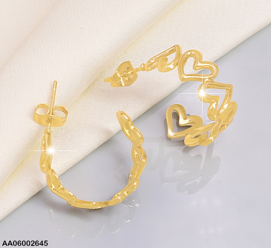 ARETES CROQUIS CORAZON MOD 1010
