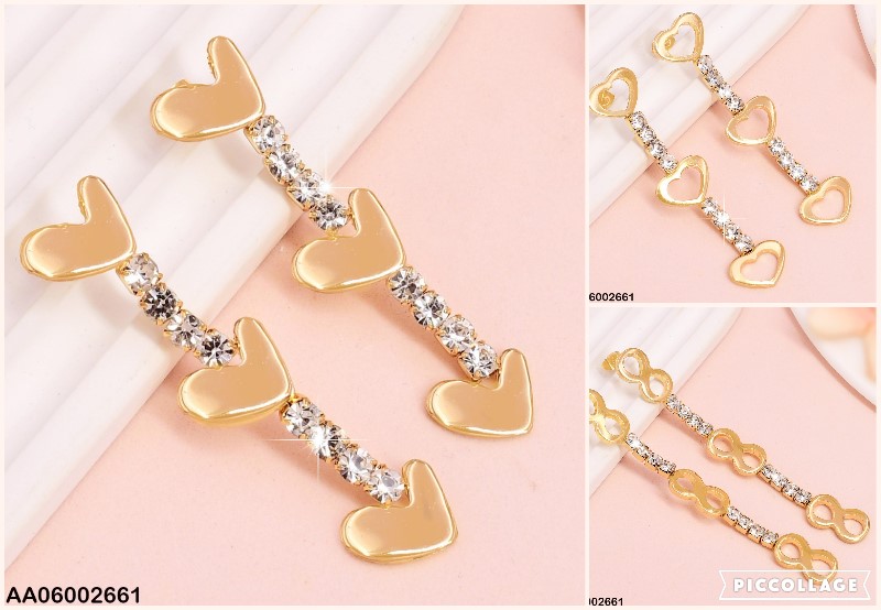 ARETES 3 INFINTOS EN VERTICAL/ZIRCONIAS MOD.003T4530-23