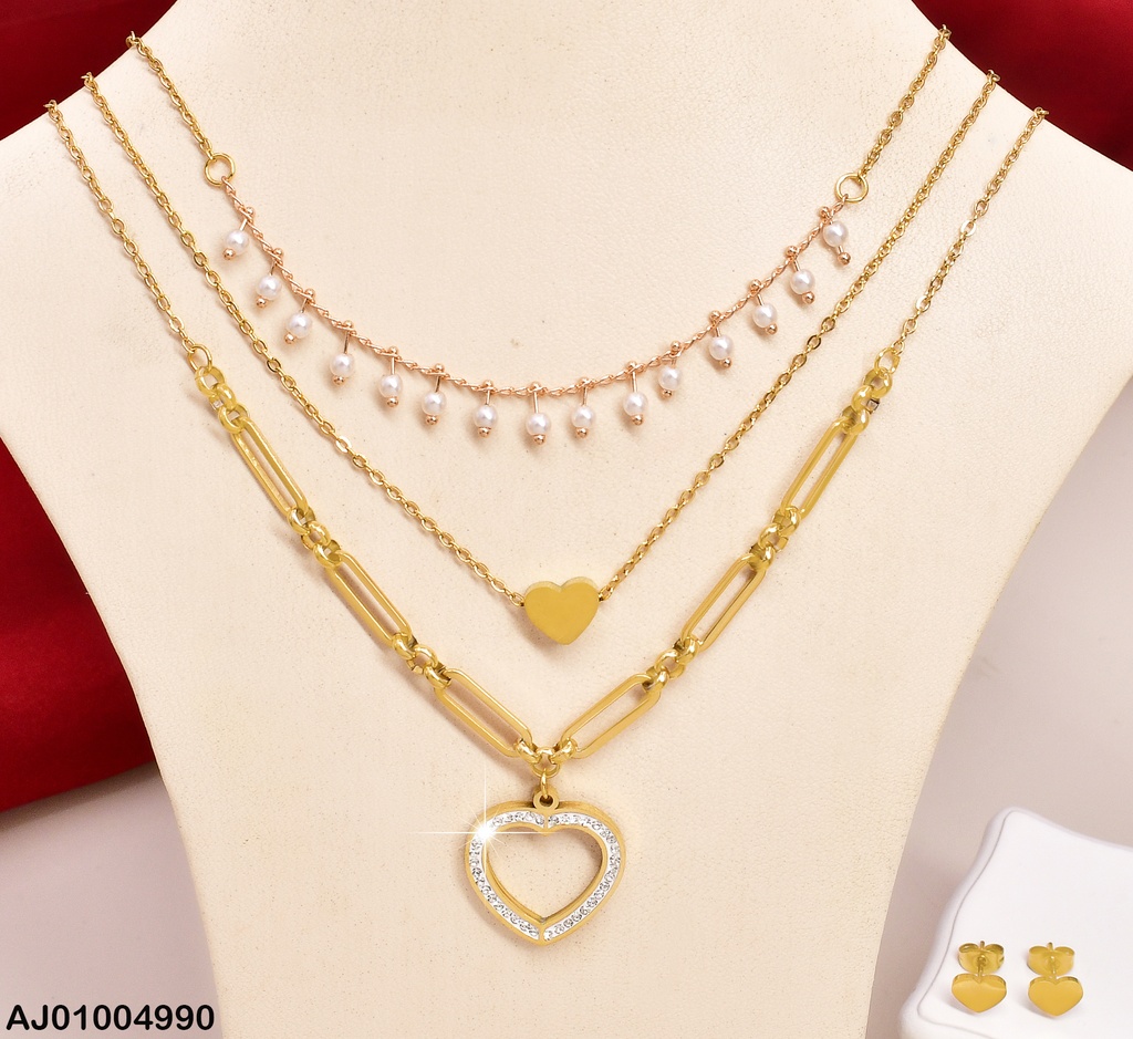 JUEGO TRIPLE CAD.PERLITAS/ESLAB ANCHO/TRAD.107601-W125