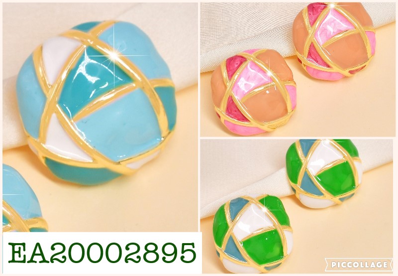 ARETES ESMALTADOS(06)RD ENREJADO COL.SURT. EE520-9