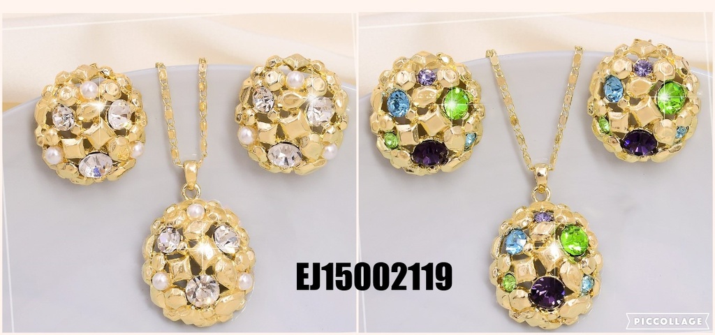 JUEGO OVAL.ROCOSO/PERLITAS/ZIRCONIA COL.SURT.SE278-9
