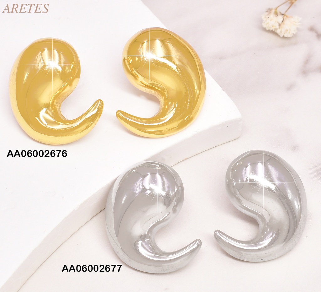 ARETES GOTA ALARGADA LISA EA780-1