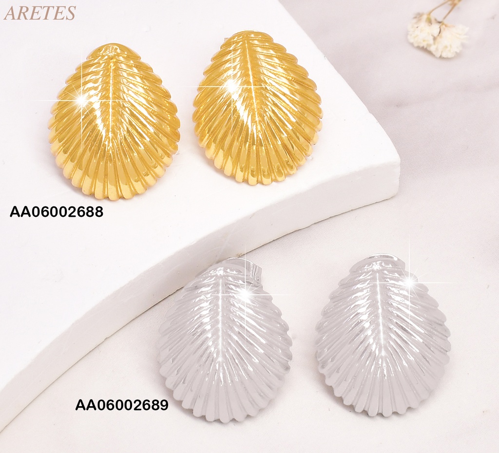 ARETES OVALADOS A RAYAS EA842-1