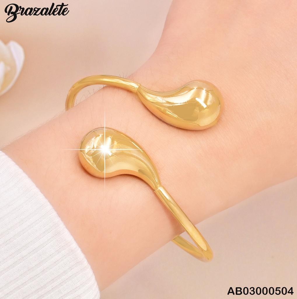 BRAZALETE GOTAS LISAS EN EXTREMOS BA186-45