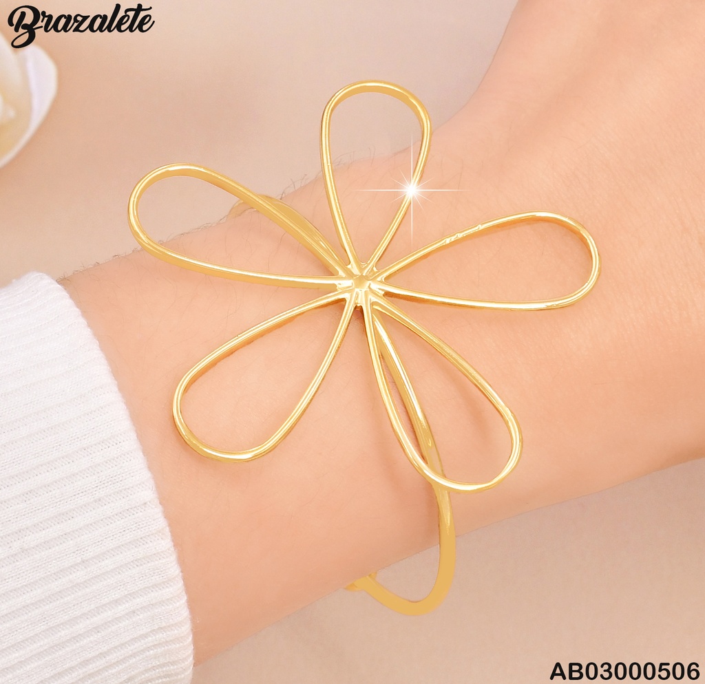 BRAZALETE AJUSTABLE CROQUI FLOR BA188-45