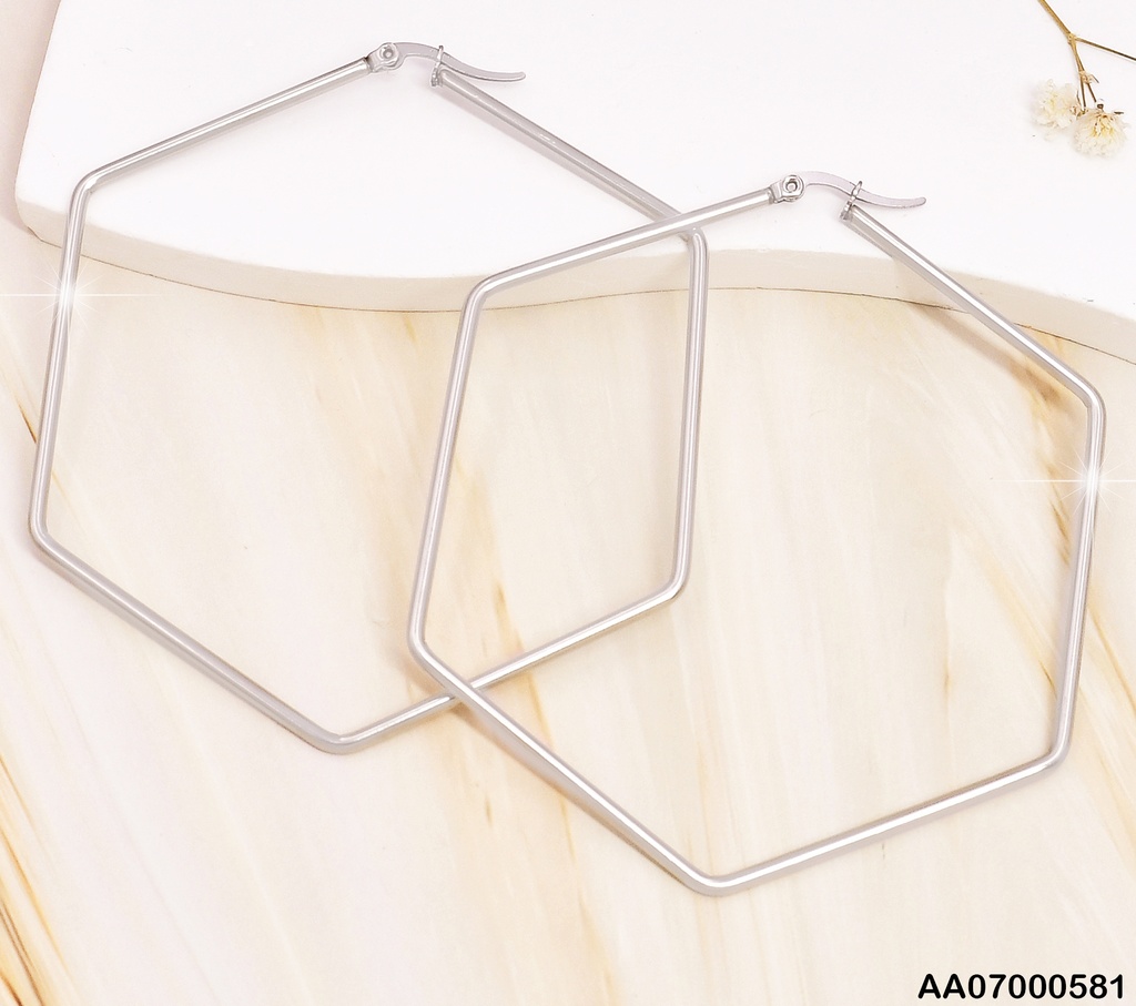 ARGOLLA PLATEADA HEXAGONO 65MM (AT)