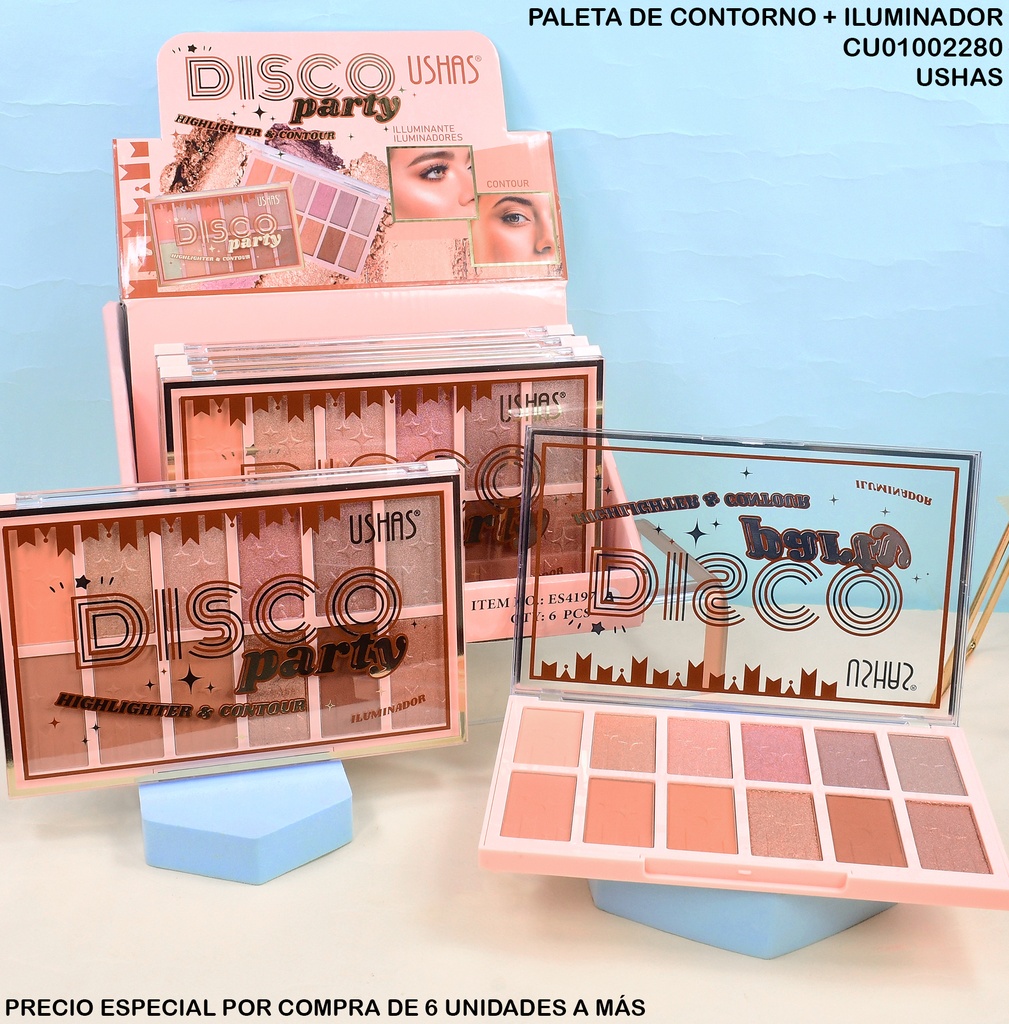 PALETA 12 SOMBRAS DISCO PARTY USHAS ES4197A