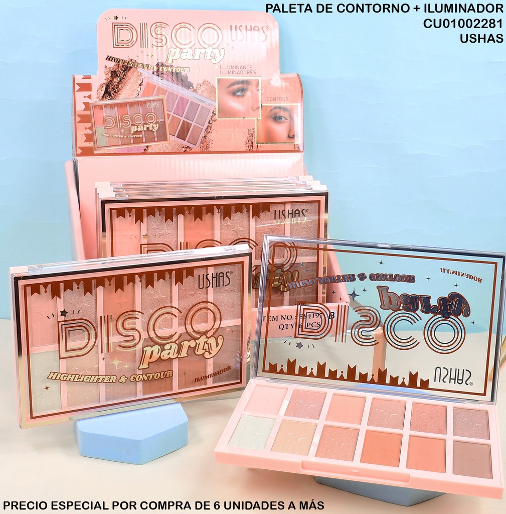 PALETA 12 SOMBRAS DISCO PARTY USHAS ES4197B