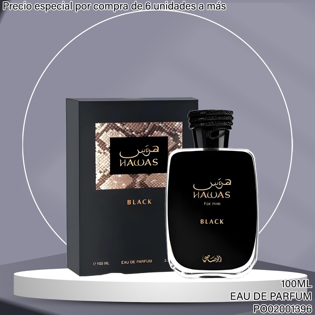 PERFUME HAWAS BLACK MEN RASASI 100ML EDP
