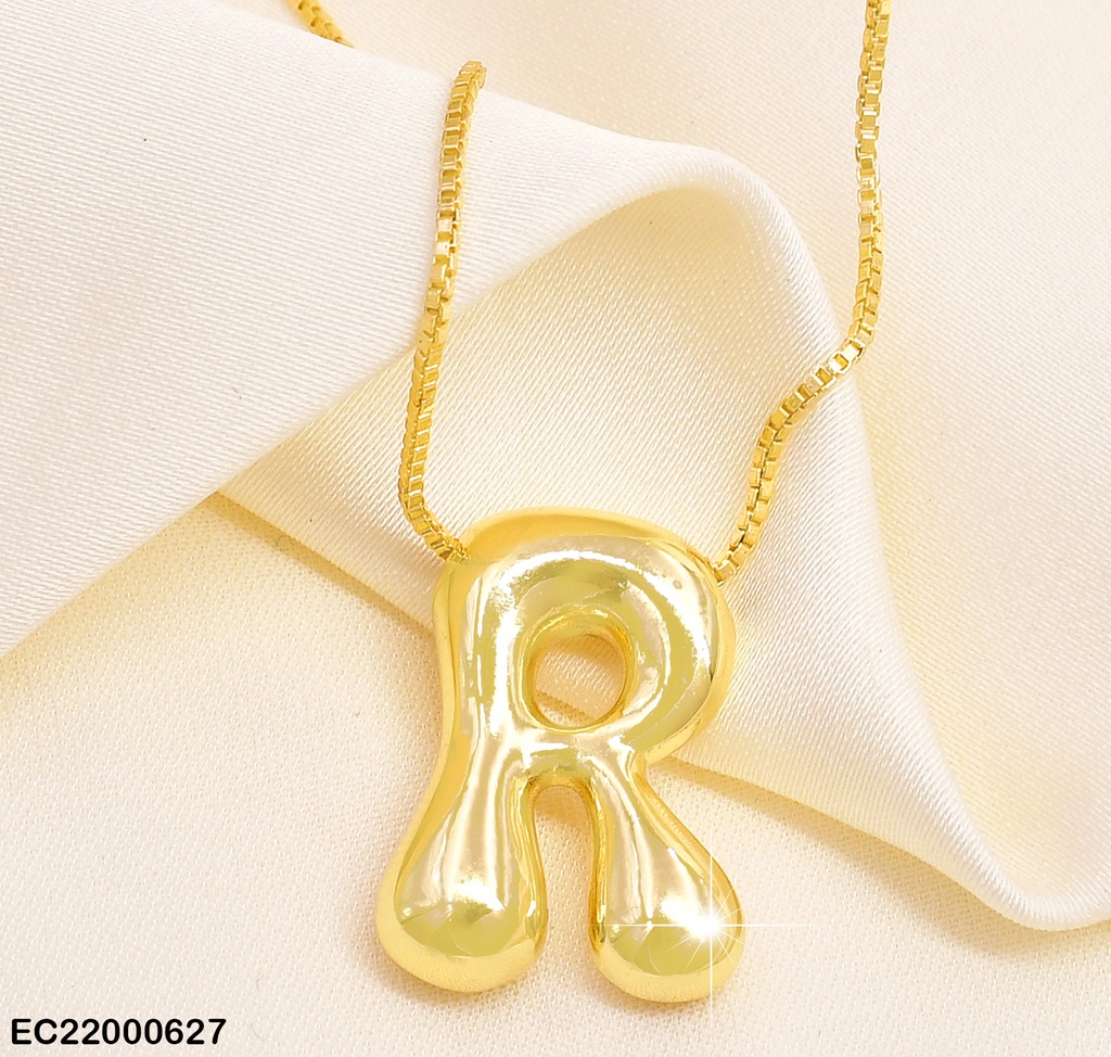 CADENA DIJE INFLADO LETRA "R" CE115-268