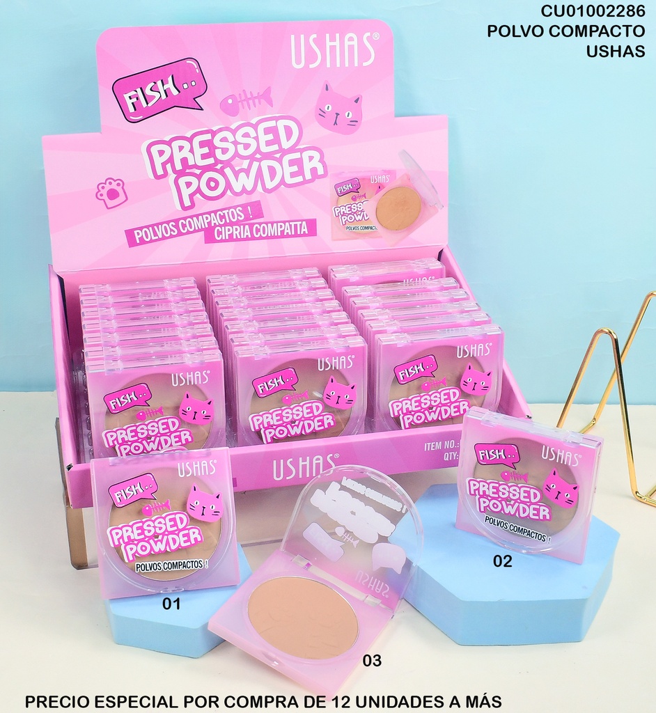 POLVO COMPACTO GATITO  MOD.UF029 A