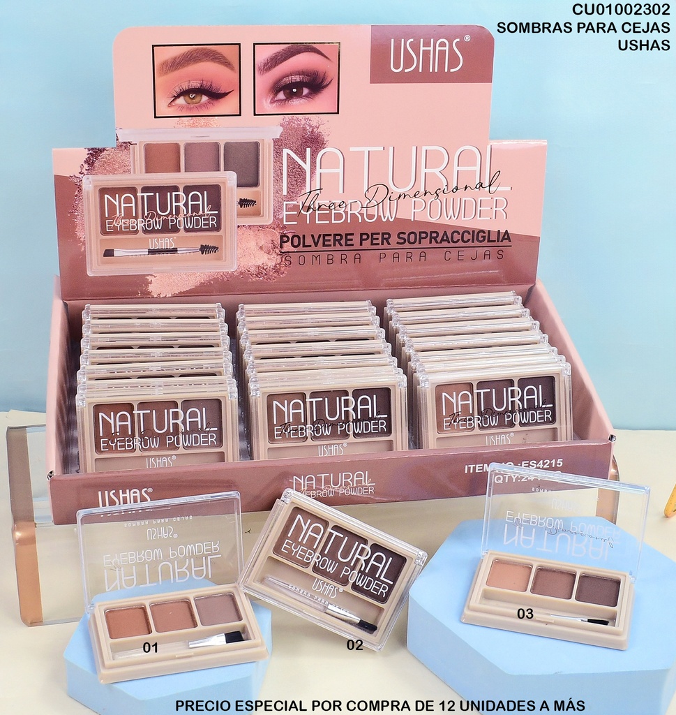 KIT DE CEJAS NATURAL THREE DIMENSIONAL USHAS ES4215