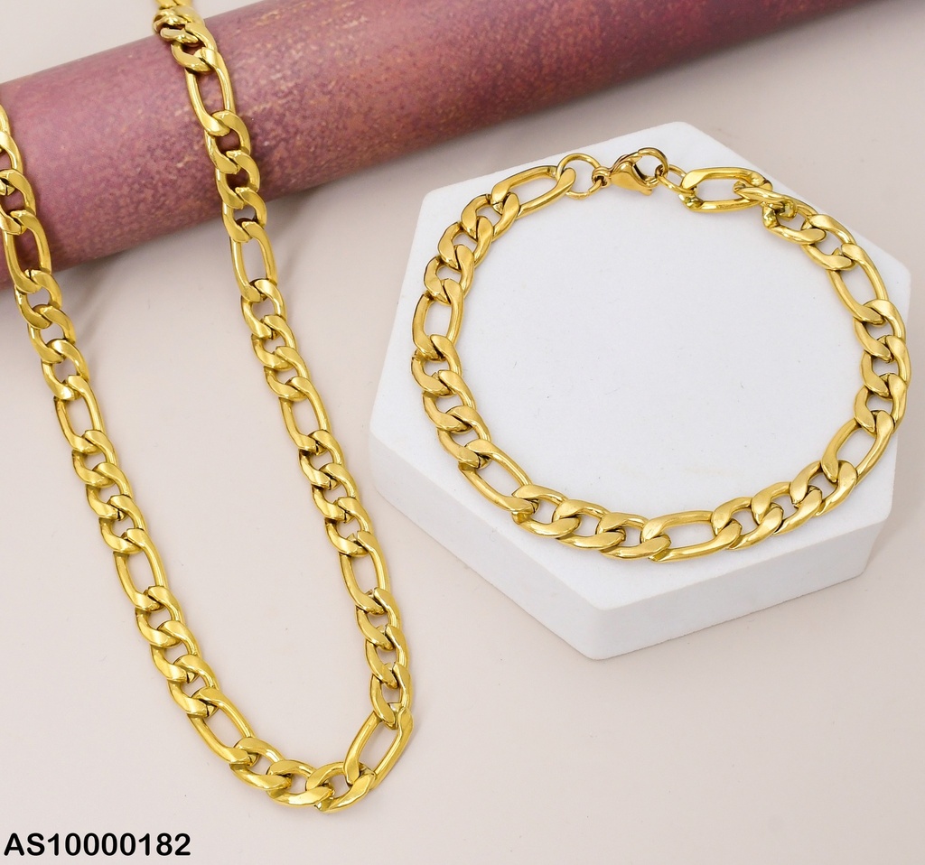 SET CADENA/PULSERA SIN PLACA 2.0NK ESLB⚪⚪⚪/ALARG.A6970-86