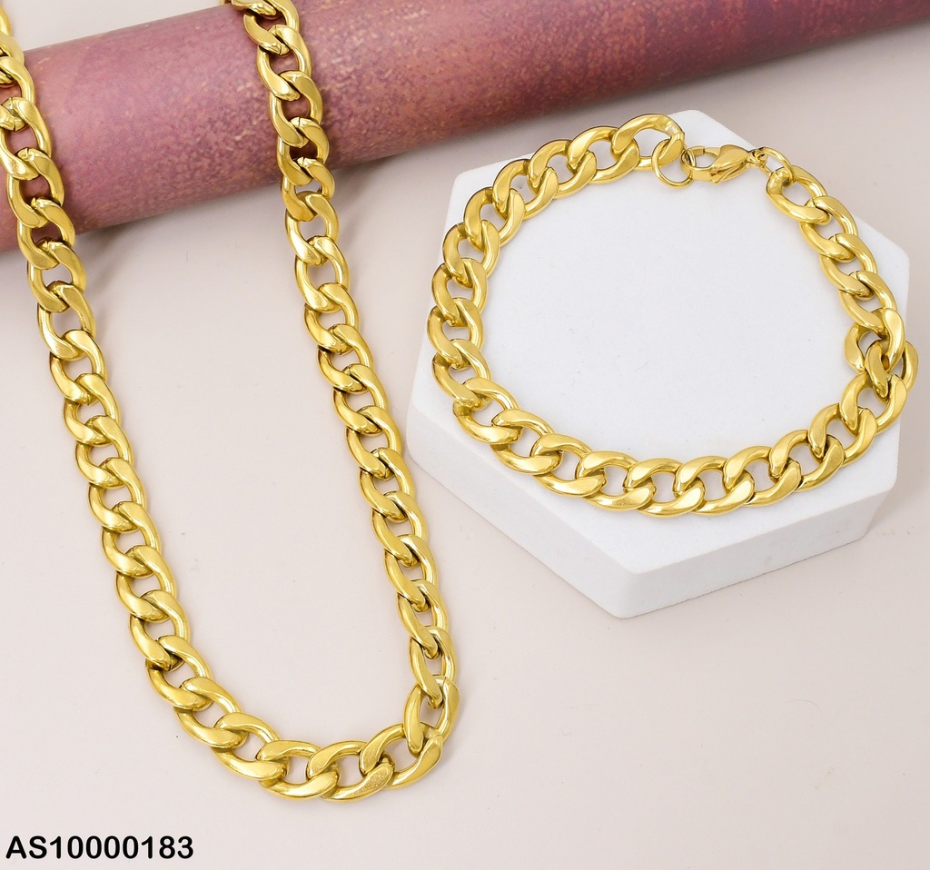 SET CADENA/PULSERA 2.5NK ESLABONES UNIF.A6972-86