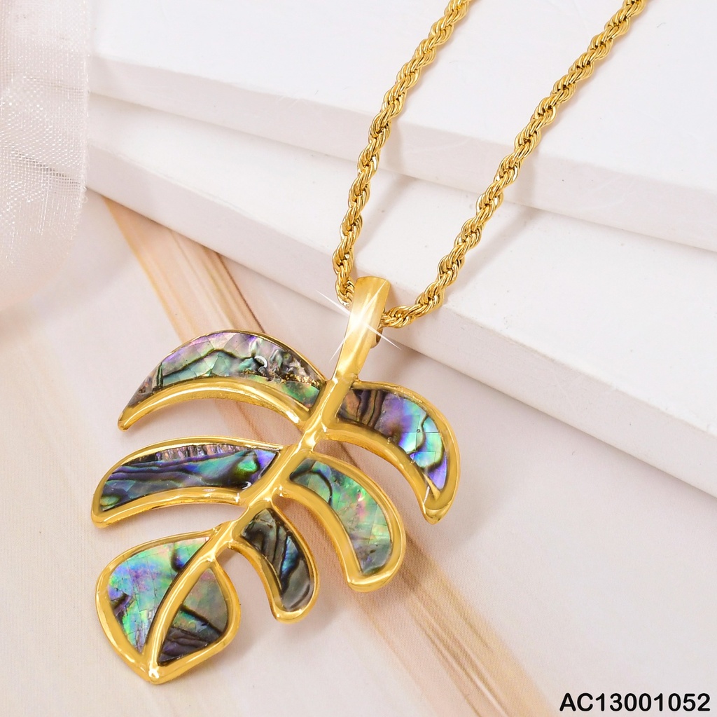 CADENA C/DIJE PALMERA DE ABULON CA356-45