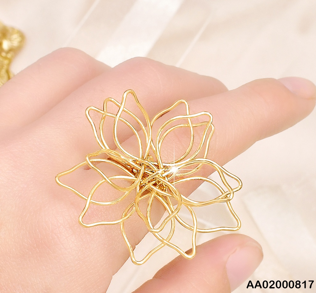ANILLO AJUSTABLE CROQUI FLOR 3 CAPAS RA167-45