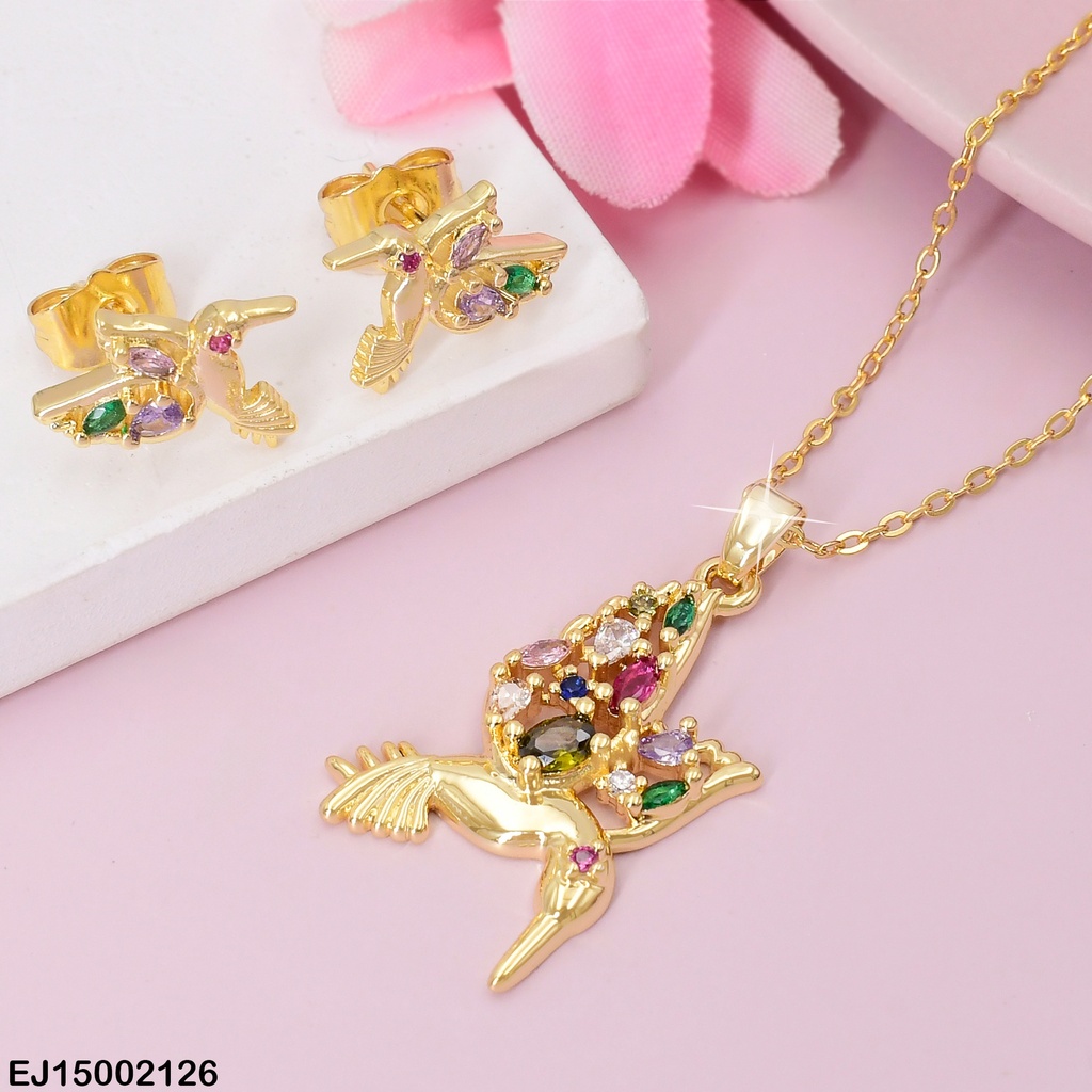 JUEGO DOR COLIBRI ZIRC EN LAS ALAS SE499-3