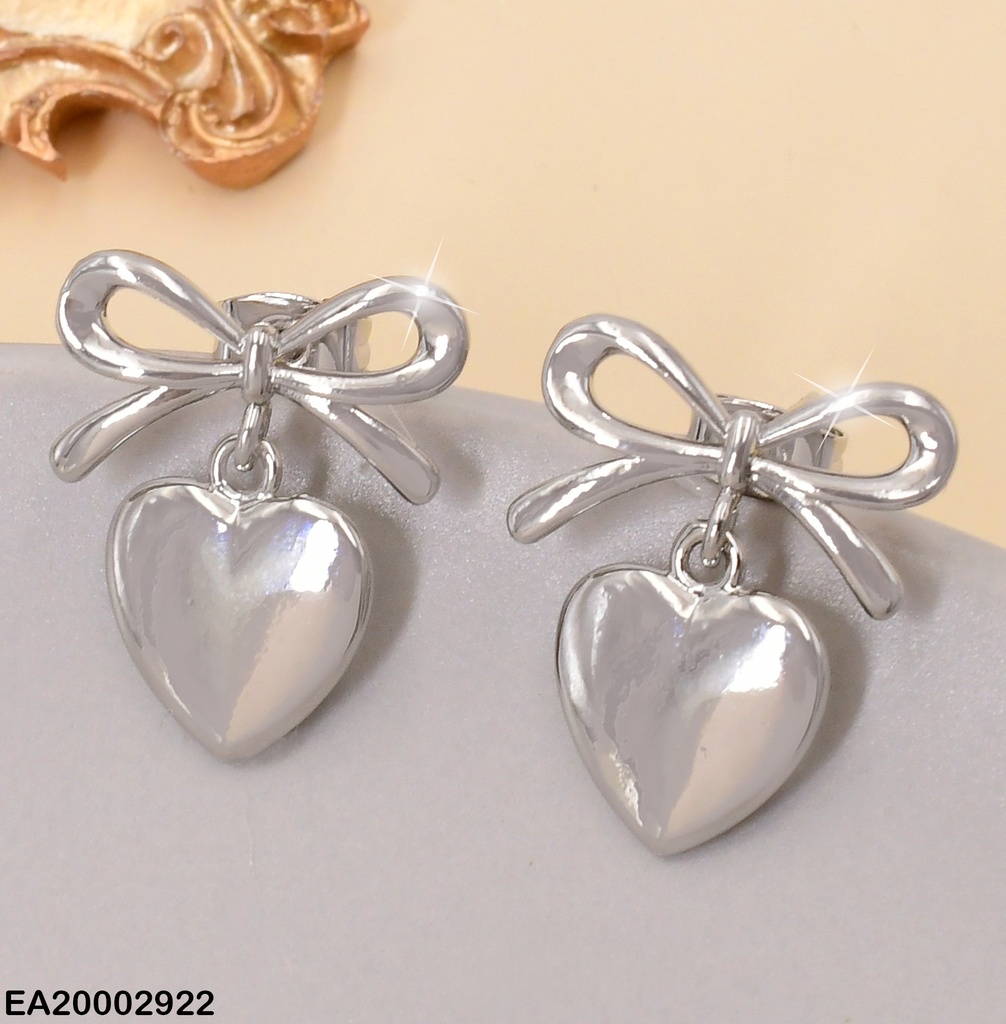 ARETES PLAT LAZO/CORAZON COLGANTE EE795-9