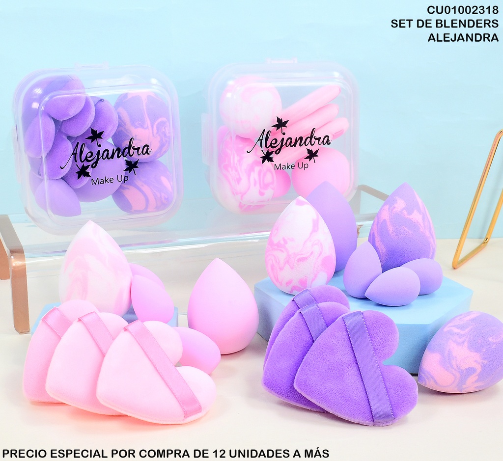 SET 9 BLENDERS ALEJANDRA 3 CORAZONES/3 MED./3 PEQ. DZ-876