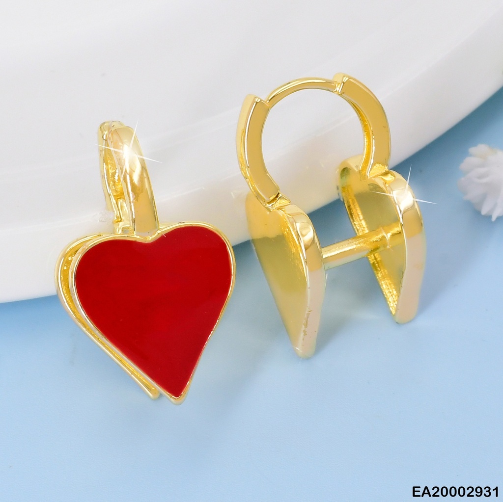 ARETES PRENSAR CORAZON ROJO EE337-9