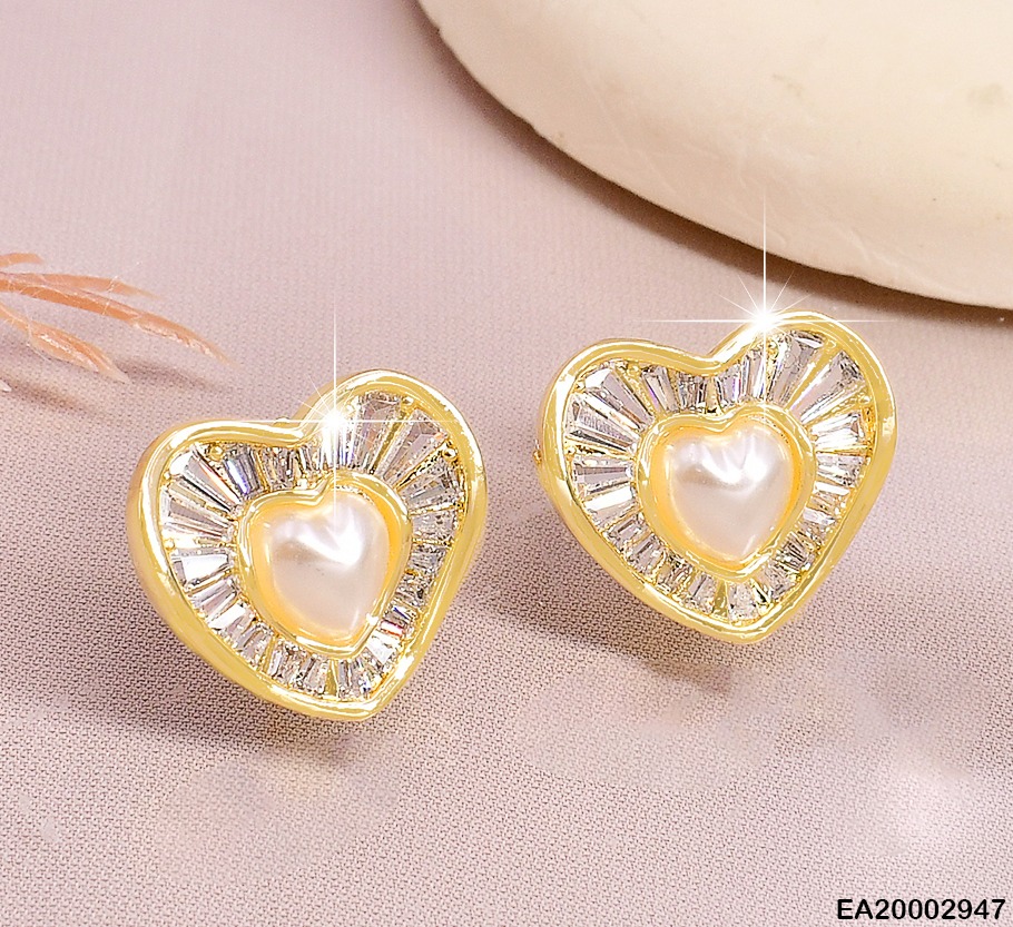 ARETES CORAZON ZIRC.RECT.CENTRO🤍EE874-3