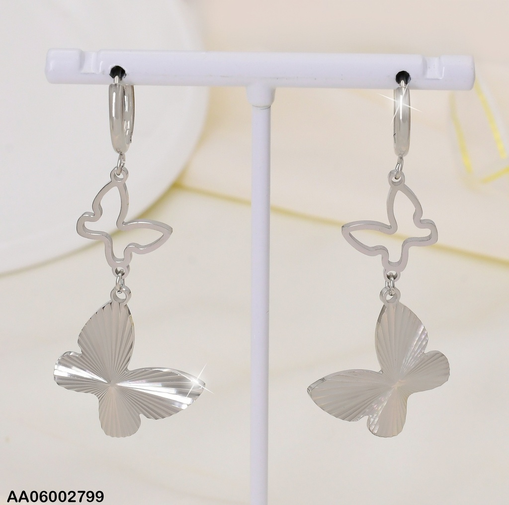 HUGGIE PLAT CROQUI MARIPOSA/ MARIPOSA RAYADA COLGANTE EA731-45
