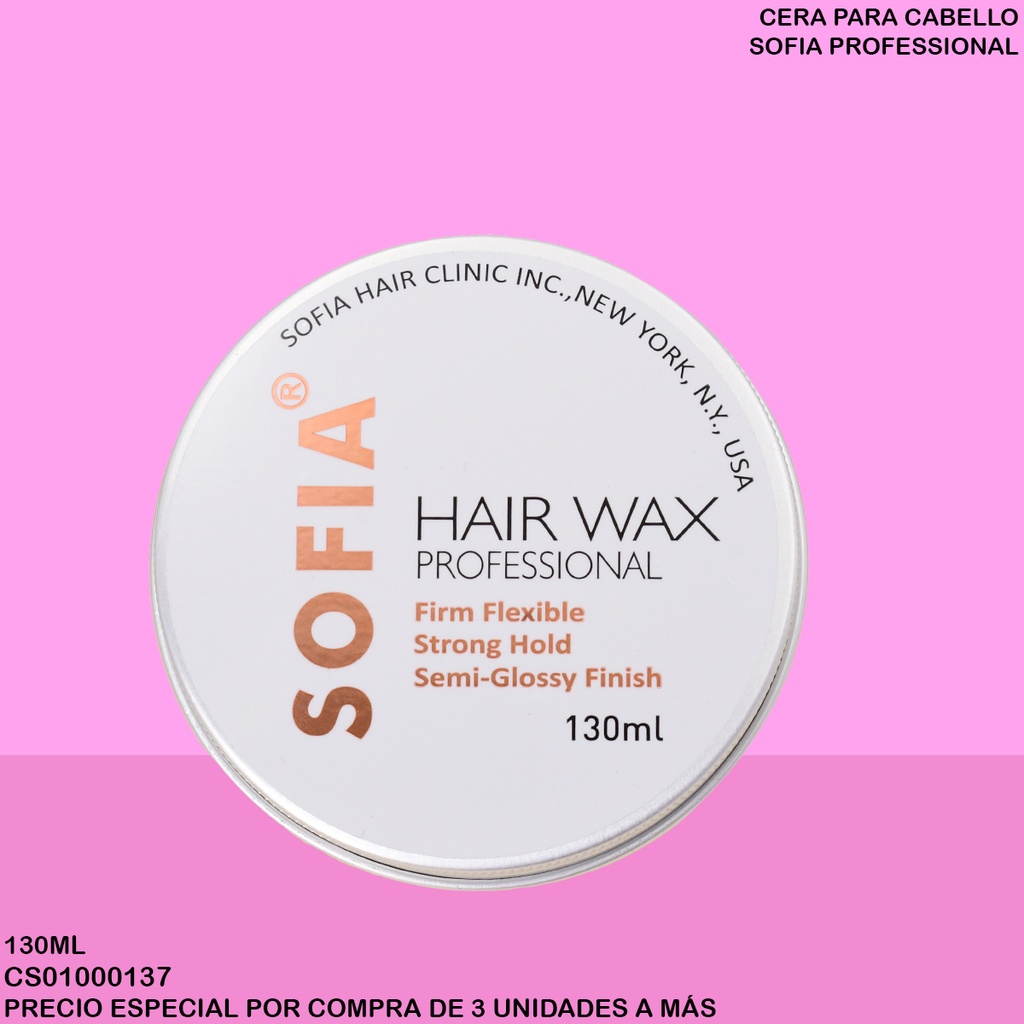 CERA PARA CABELLO SOFIA 130ML S110A(GRIS/BLANCA)