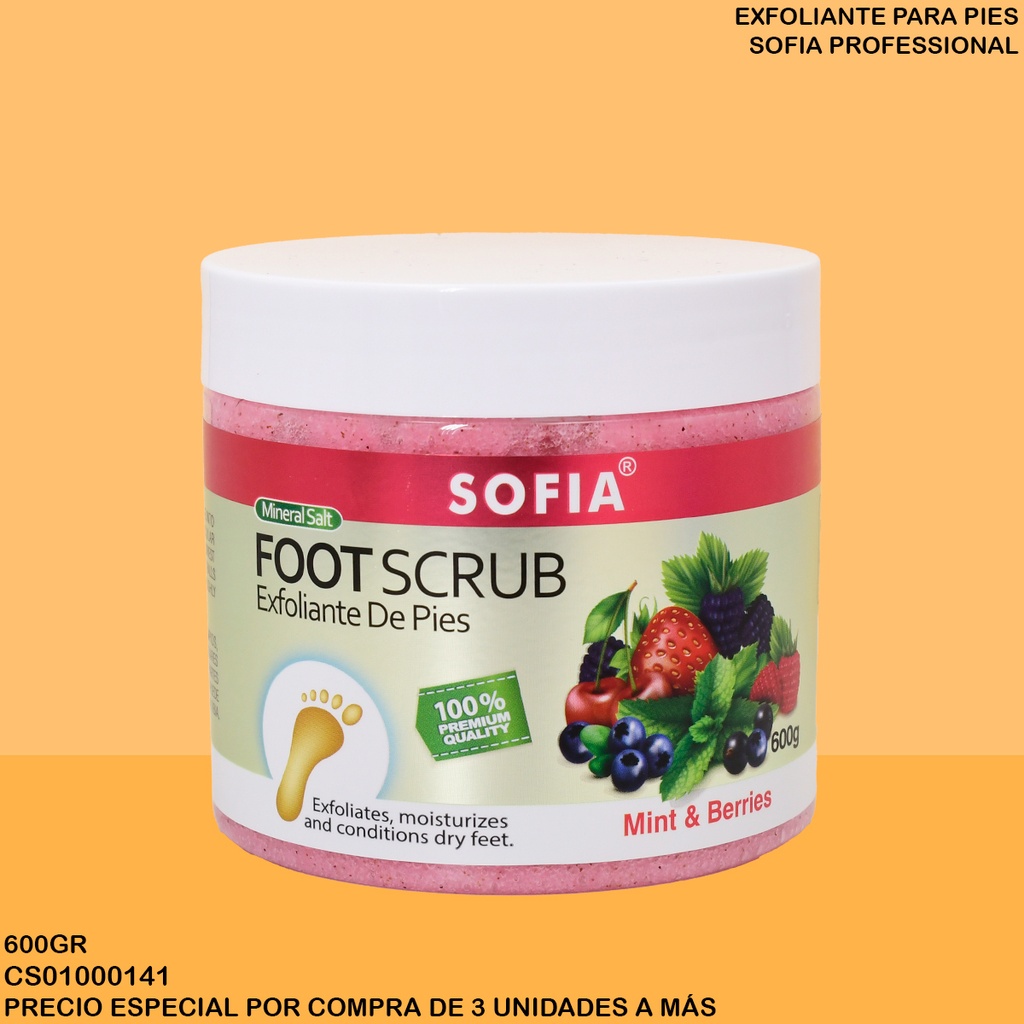 EXFOLIANTE PARA PIES SOFIA MINT&BERRIES 600GR. S403A