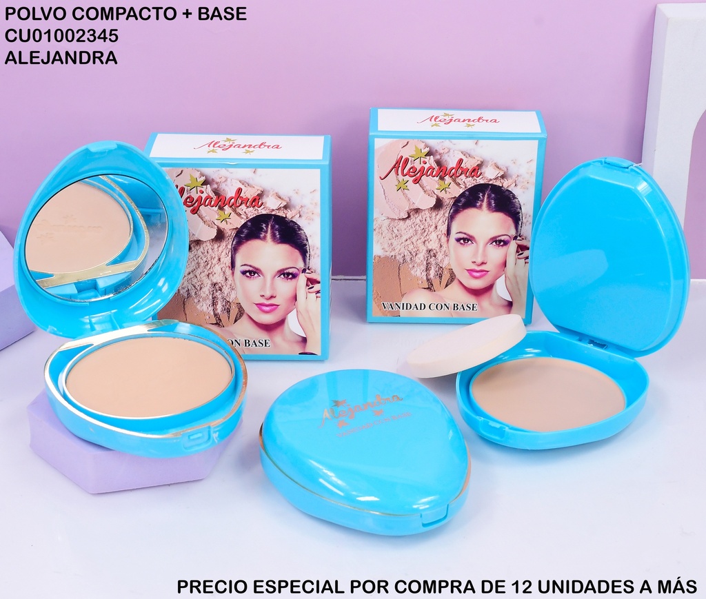 POLVO COMPACTO+BASE ALEJANDRA NO.9162 12G (CELESTE)#14