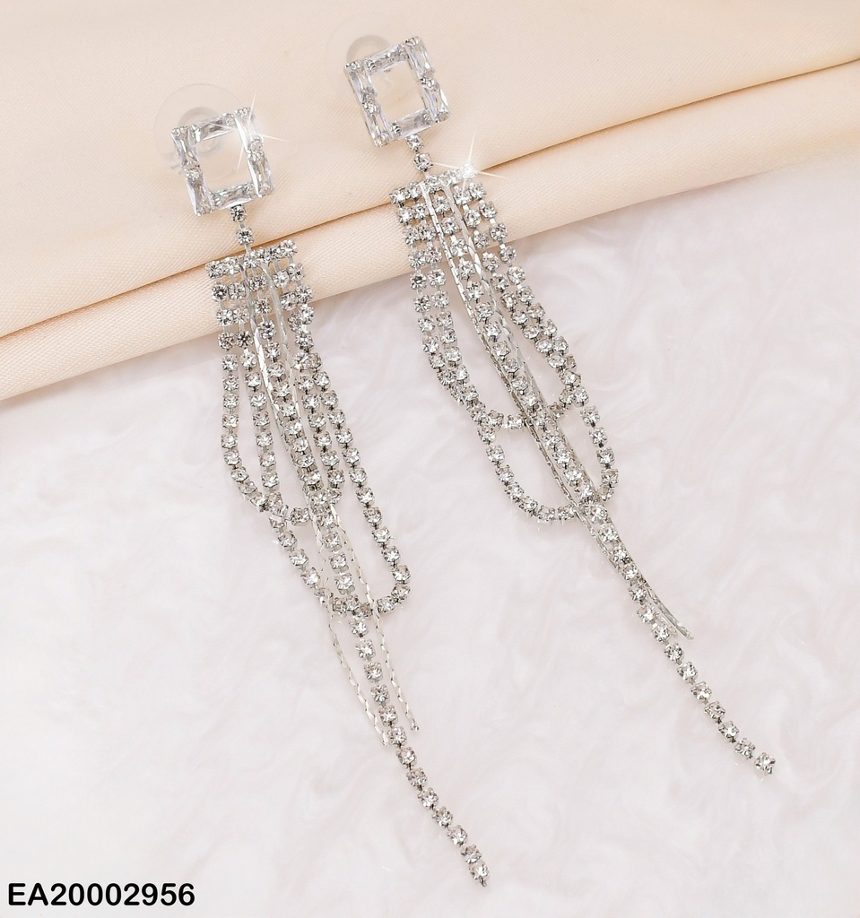ARETES PLAT CROQUI CUADRO ZIRC/ COLGANTES ZIRC EJ1781-297