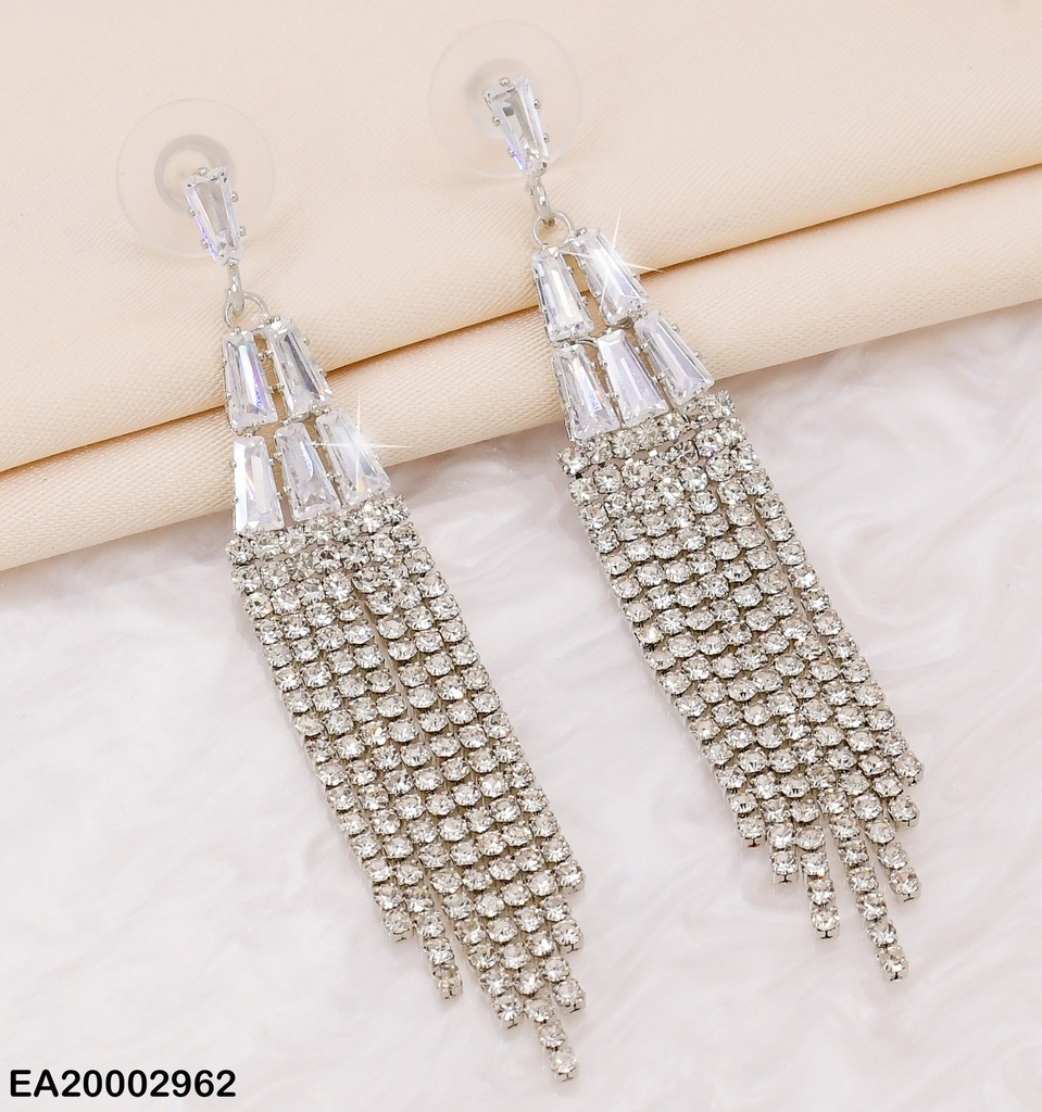 ARETES PLAT  ZIRC RECTANGULARES / ZIRC. RD COLGANTE EE1787-297