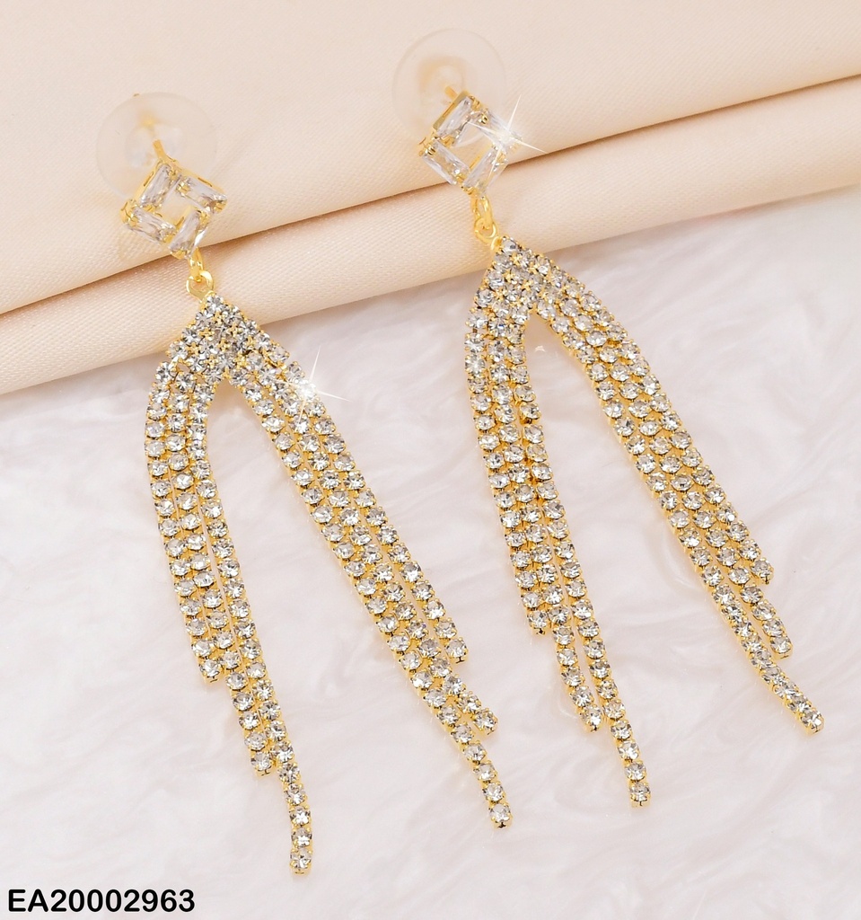 ARETES CUADRO ZIRC/ LINEAS ZIRC COLGANTES EE1774-297