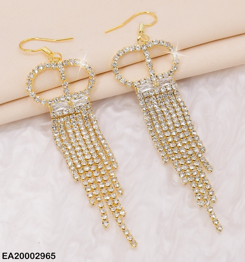 ARETES COLGANTES CORONA ZIRC/ LINEAS ZIR COLGANTES  EE1790-297